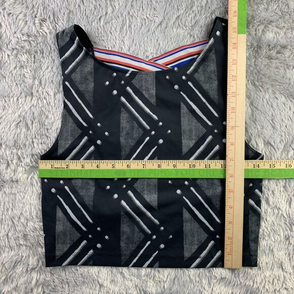 Nike Pro Tank Top Womens Medium Black Dri-Fit Abstract Print Performance Swoosh - Picture 4 of 11